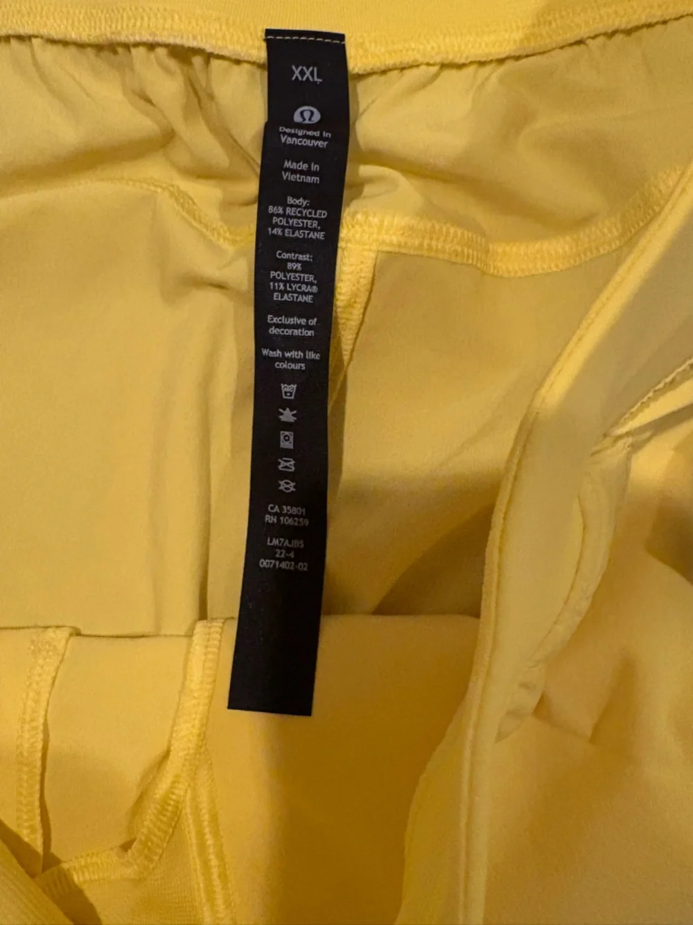 NWT lululemon athletica Bright Yellow Running Shorts - Picture 3 of 4